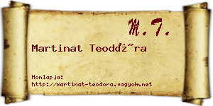 Martinat Teodóra névjegykártya